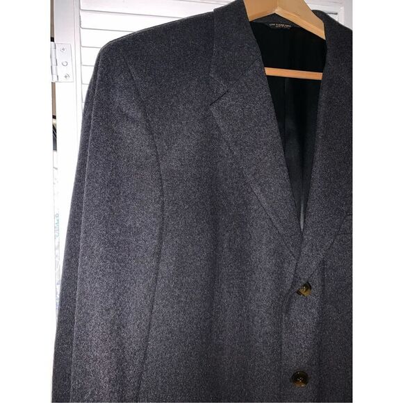 Vintage Bill BLASS Charcoal Gray Cashmere Button Down Blazer Men’s 42 - Picture 6 of 16